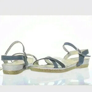 Womens Lasocki Blue Gray flat sandals